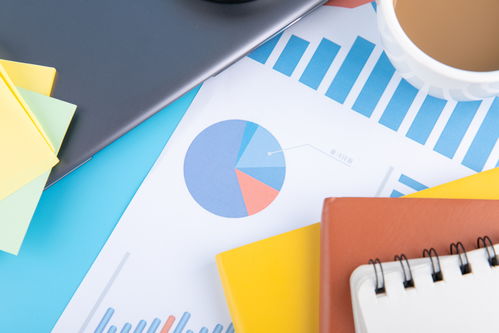 季度報(bào)表辦公用品商務(wù)攝影圖 攝影